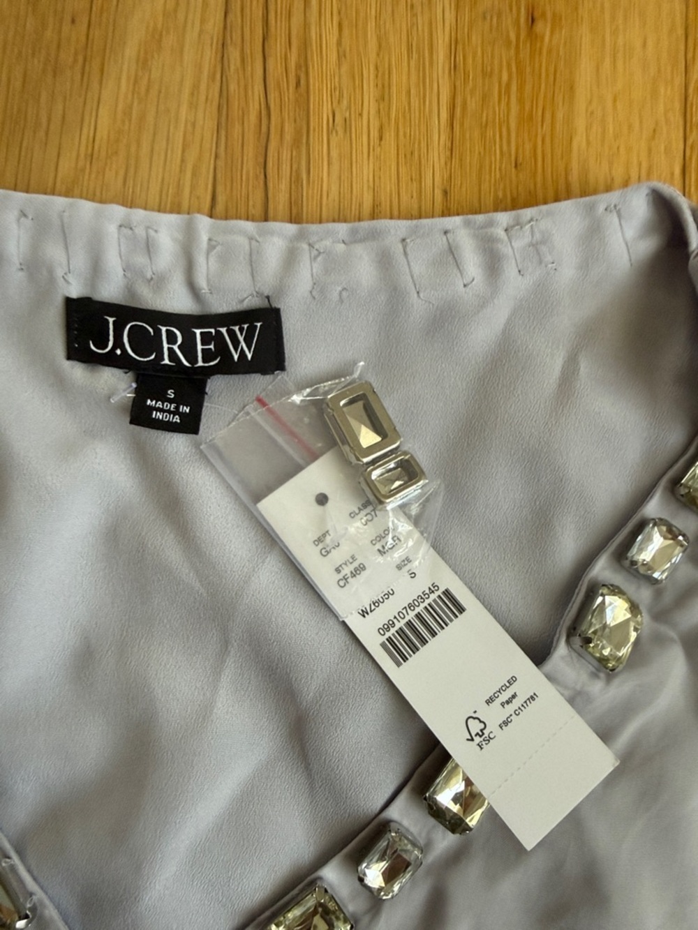 J. Crew Lavender Beaded Silk Skirt Set - Picture 3 of 3